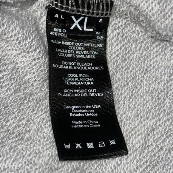 Alphalete XL Gray Distressed T-Shirt Cotton Blend Unisex - Picture 2 of 6